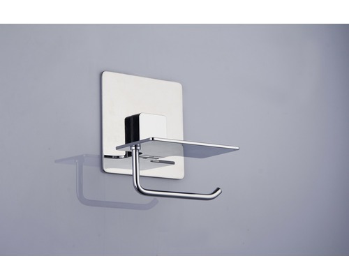 Metalen toiletpapierhouder met plank