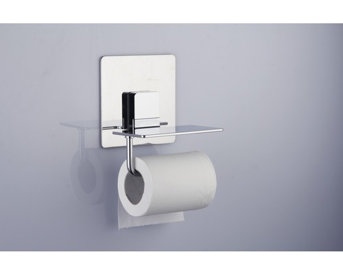 Metalen toiletpapierhouder voor wandmontage met rol toiletpapier