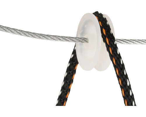 Stalen kabel en touw met katrol