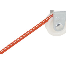 Katrol met rood touw