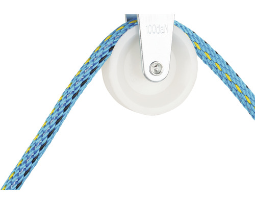 Katrol met blauw touw