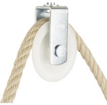 Katrol met touw, diameter 60 millimeter