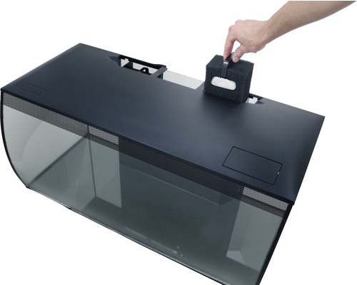 Aquarium met filterreiniging