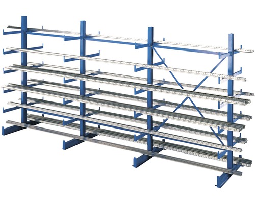 Draagarmstelling voor de opslag van lange goederen