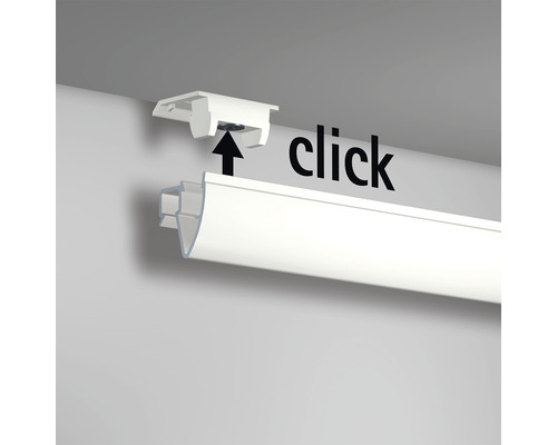 Montage van een ledstrip met klikmechanisme