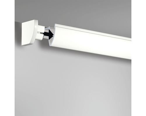 Gordijnroede van kunststof met muurbevestiging