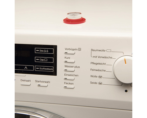 Wasmachine met verwijderbare vuldop