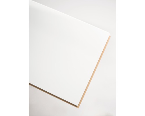 Witte decoratieve plaat met bruine kern