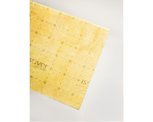 Isolatieplaat van minerale wol met Isover logo