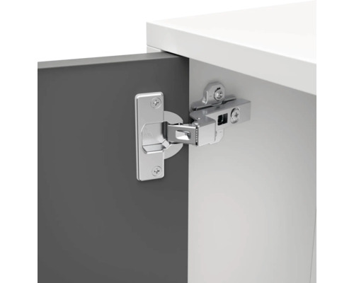 Keukenkastdeur met gemonteerd scharnier