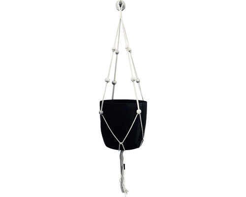 Hangende plantenbak met plantenpot en koordophanging