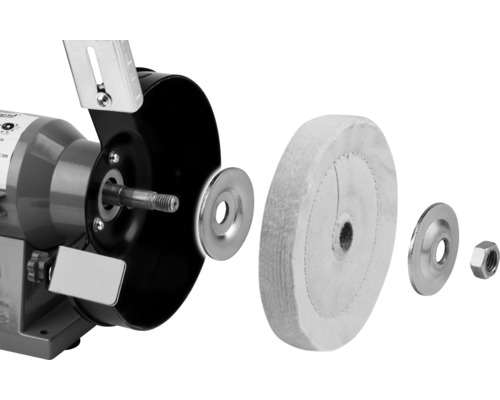 Polijstmachine met polijstschijf en accessoires