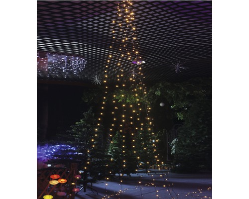 LAFIORA Kerstverlichting LED vlaggenstokverlichting 800 lampjes warmwit 8 meter per lichtsnoer H 5 meter LAFIORA Kerstverlichting LED vlaggenstokverlichting 800 lampjes warmwit 8 meter per lichtsnoer H 5 meter