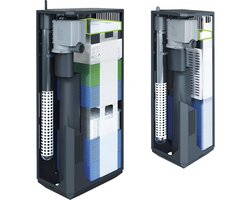 Dwarsdoorsnede van het Juwel aquarium binnenfilter