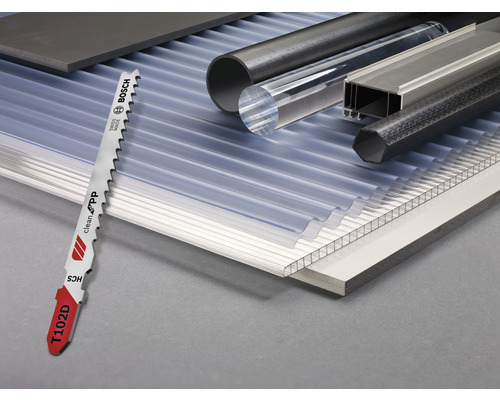 Bosch decoupeerzaagblad T102D voor zuivere sneden in kunststof en diverse kunststofplaten en -buizen