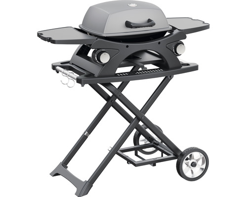 Draagbare gasbarbecue met inklapbaar onderstel en zijplanken