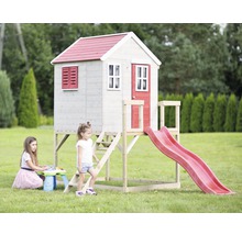 Speelhuis hout geïmpregneerd rood 197x290x242 cm