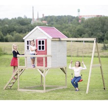 Speelhuis hout geïmpregneerd rood 350x192x242 cm