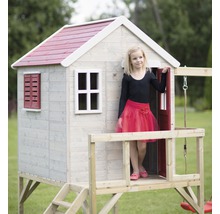 Speelhuis hout geïmpregneerd rood 350x192x242 cm
