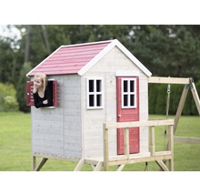 Speelhuis hout geïmpregneerd rood 350x192x242 cm
