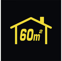 Symbool voor een woonoppervlakte van 60 vierkante meter