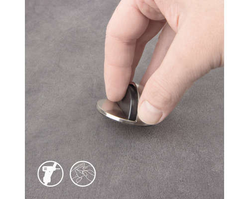 Deurstopper voor vloermontage met hand