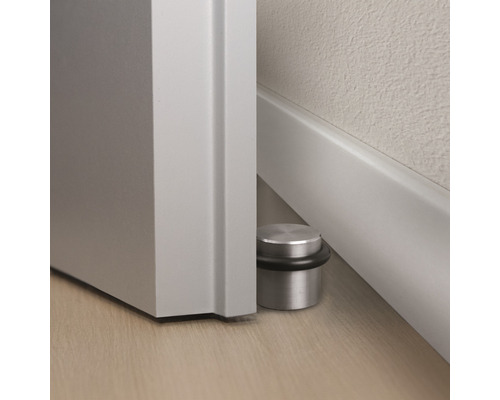 Metalen deurstopper met rubberen ring aan de onderkant