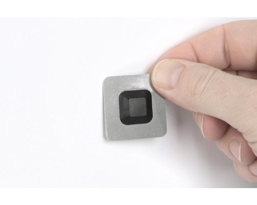 Vierkante sjabloon met uitsparing in hand