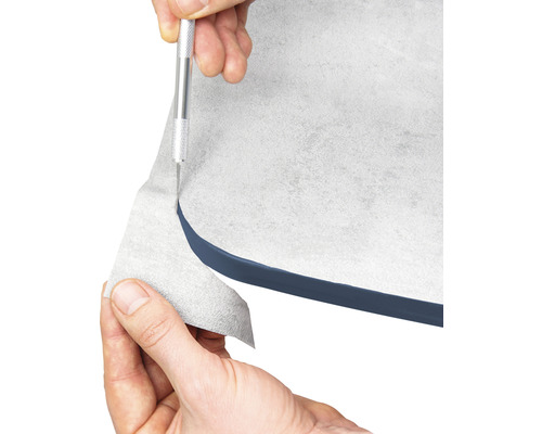 Afdichtbandfolie snijden met een mes