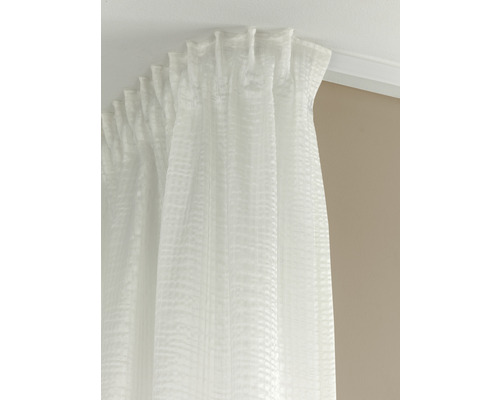 Wit gordijn met plooiband