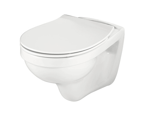 Wandcloset met diepspoeling, gesloten spoelrand en toiletzitting