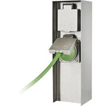 PHILIPS Buitenstopcontact 2-voudig RVS