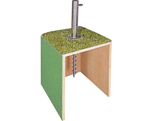 Grondanker met schroeffundering voor tuinmeubelen en parasols