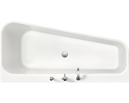 Rechthoekig bad met kraan en afvoergarnituur