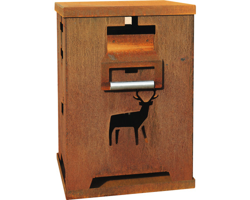 Metalen brievenbus met hertenmotief