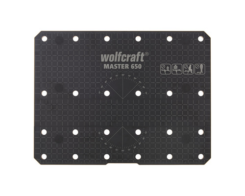 Wolfcraft Master 650 werkbankblad met gatenpatroon