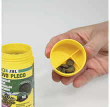 JBL Novo Pleco voedertabletten, doos met geopende deksel en inhoud