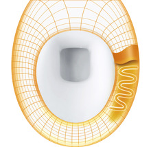 Illustratie van een toiletbril met verwarmingsfunctie