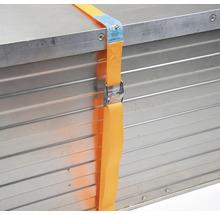 Aluminium kist met spanband voor ladingzekering