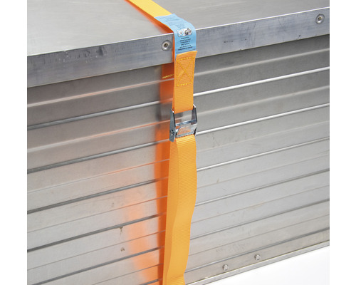 Aluminium kist met spanband voor ladingzekering