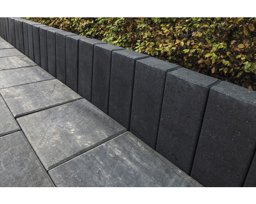DIEPHAUS Palissade iMount Corner antraciet, 16,5x12x40 cm Tuinmuur van betonstenen naast verhard pad