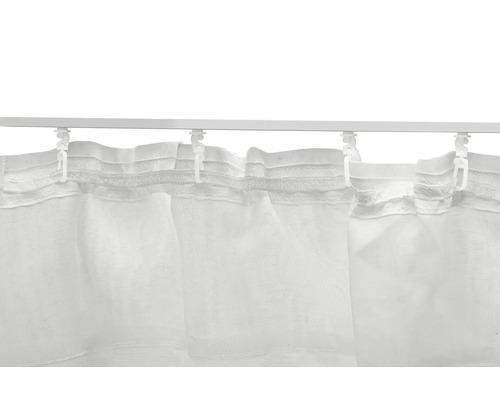 Gordijn met ophanging aan een gordijnrail