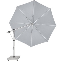 Vrijhangende parasol met voet en wielen voor de tuin