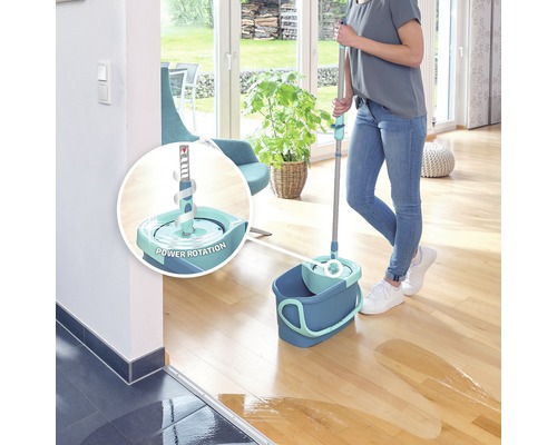 Sotel  Leifheit Clean Twist Disc Mop sistema a mocio e secchio Serbatoio  singolo Blu