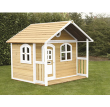 Houten speelhuis met veranda en ramen