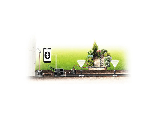 Irrigatiesysteem met bluetoothbediening voor de tuin