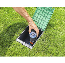 Installatie van een sprinklersysteem in de tuin