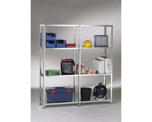 Metalen rek met gereedschap en accessoires