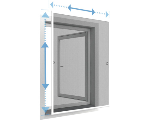 HOME PROTECT Rolhor raam verstelbaar wit 120x140 cm