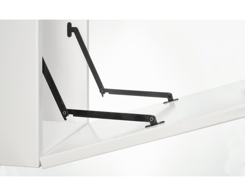 Meubelbeslag met hefboomfunctie op een kast